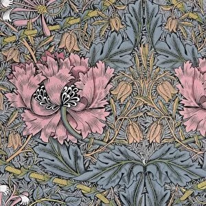 Honeysuckle. Decorative fabric, 1876. Creator: Morris, William (1834-1896)