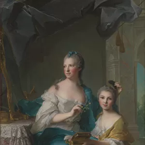 Madame Marsollier and Her Daughter, 1749. Creator: Jean-Marc Nattier