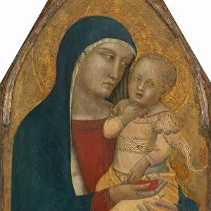 Madonna and Child, with the Blessing Christ [middle panel], probably 1340