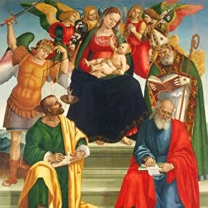 Madonna and Child with Saints and Angels, mid or late 1510s. Creator: Luca Signorelli