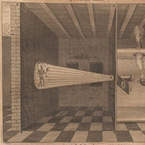 Magic lantern showing Death (from Ars Magna Lucis), 1671. Creator: Kircher, Athanasius (1602-1680)