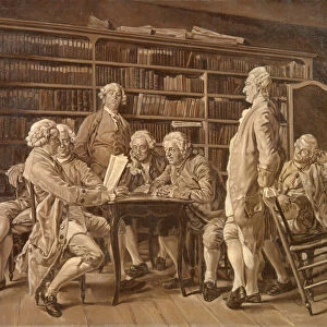The Meeting of Encyclopedistes at Diderots Home, 1859