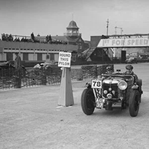 MG K3 competing in the JCC Rally, Brooklands, Surrey, 1939. Artist: Bill Brunell