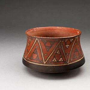 MIiniature Bowl with Geometric Textile-like Pattern, A. D. 1450 / 1532. Creator: Unknown