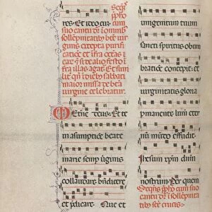 Missale: Fol. 181v: Music for various ordinary prayers, 1469. Creator: Bartolommeo Caporali