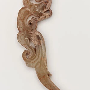 Pendant in form of a feline-dragon, Eastern Zhou dynasty, 475-221 BCE. Creator: Unknown