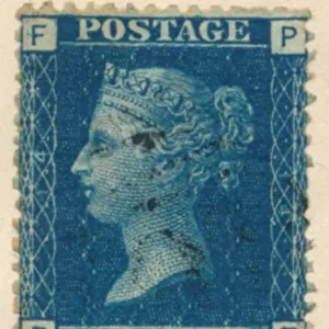 The Two Penny Blue or The Two Pence Blue postage stamp, 1840s