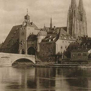 Regensburg - Bridge-Gate and Cathedral Towers, 1931. Artist: Kurt Hielscher