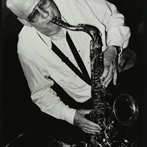 Saxophonist Don Rendell playing at The Fairway, Welwyn Garden City, Hertfordshire, 18 August 1991