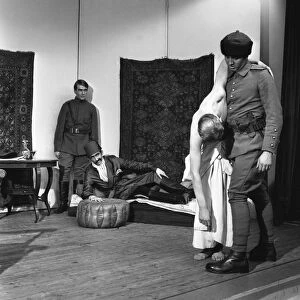 A scene from the Terence Rattigan play, Ross, Worksop College, Nottinghamshire, 1963
