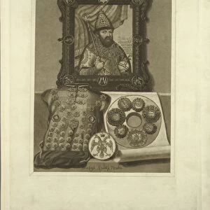Silver Armor and Seal of the Tsar. From the Antiquities of the Russian State, before 1853. Artist: Solntsev, Fyodor Grigoryevich (1801-1892)
