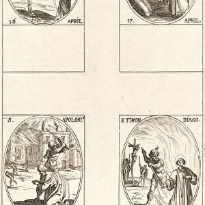 St. Maria Doloru; St. Stephen, Abbot; St. Apoloni; St. Timon. Creator: Jacques Callot