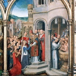St Ursula Shrine, Arrival in Rome, 1489. Artist: Hans Memling