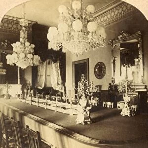 State Dining Room, Presidents Mansion, Washington, D. C. U. S. A. c1900. Creator: Unknown