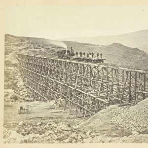 Trestle Work, Promontroy Point, Salt Lake Valley, 1868 / 69. Creator: Andrew Joseph Russell