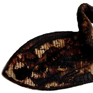 Tutankhamun?s sandal decorated with bound prisoners and sema-tawy symbols, 14th cen. BC. Artist: Ancient Egypt