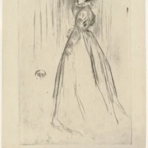 The Velvet Dress (Mrs. Leyland), 1873. Creator: James Abbott McNeill Whistler