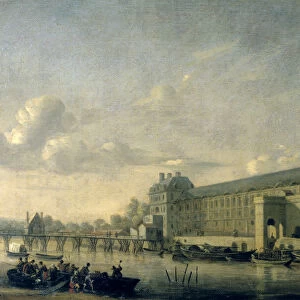 View of the Seine with the South Facade of the Louvre Gallery, Paris, 1660. Artist: Reinier Zeeman