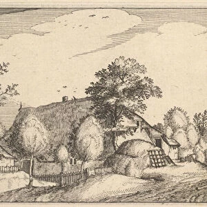 Village Road, plate 12 from Regiunculae et Villae Aliquot Ducatus Brabantiae, ca. 1610