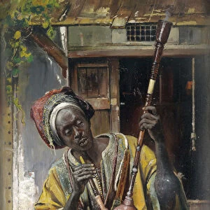 The Water-Pipe Smoker, 1903. Artist: Tornai, Gyula (1861-1928)