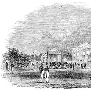 The Wellington Barracks, St Jamess Park, 1844. Creator: Unknown