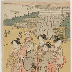 Women Accompanying a Girl to a Shrine, early 1790s. Creator: Katsukawa Shuncho (Japanese)