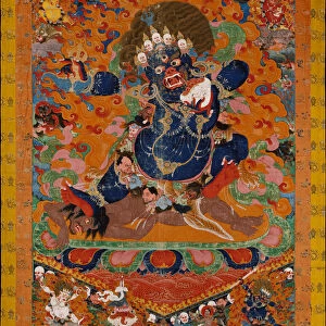 Yamantaka, Destroyer of the God of Death, early 18th century. Creator: Unknown