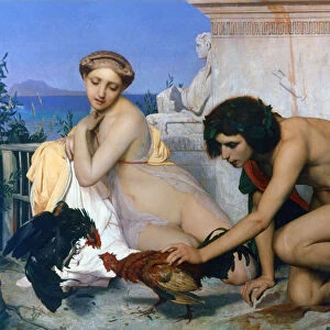 Young Greeks Encouraging Cocks to Fight, 1846. Artist: Jean-Leon Gerome