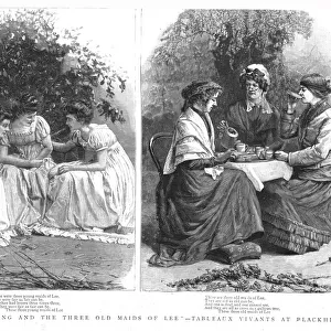 The Three Young Maids and the Three Old Maids of Lee-Tableaux Vivants at Blackheath, 1888. Creator: Unknown