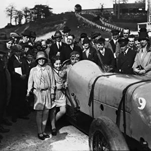 1928 BARC Easter Meeting: Woolf Barnato, 3-litre Bentley, winner of the 100mph Long Handicap, portrait