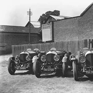1929 Le Mans 24 hours - Bentley: Old No 1 Speed Six and two 4. 5 litre cars - the one on the right was the first, effectively a 3 / 4. 5