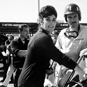 1962 RAC Tourist Trophy: Graham Hill, 2nd position, with wife Bette Hill, portrait