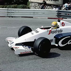 1984 Monaco Grand Prix. Monte Carlo, Monaco. 31/5-3/6 1984. Ayrton Senna (Toleman TG184 Hart) 2nd position. Ref-84 MON 59. World Copyright - LAT Photographic