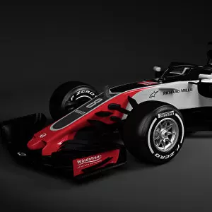 2018 FIA Formula 1 World Championship Haas VF-18 Livery Unveil 14 February 2018 Copyright: Free Editorial Use Only Credit: Haas F1