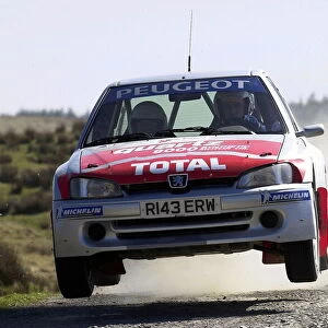 British Rally Championship: Martin Sansom Peugeot 106 Maxi Kit Car gets airborne