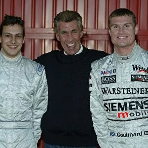 Formula One Testing: Ex Zip Kart dirvers Gary Paffett, David Coulthard with Zip Kart Boss Martin Hines