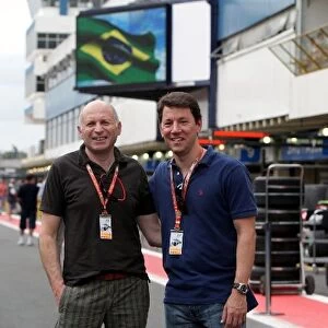 Formula One World Championship: Ray Kershberg Maxim Sports Nutrition Global Motorsports Co-Ordinator with Ricardo Rosset former F1 driver
