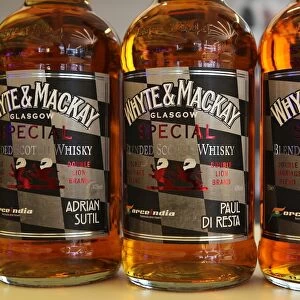 Formula One World Championship: Special limited edition bottles of Whyte & Mackay whisky featuring the names of the Force India F1 Team drivers