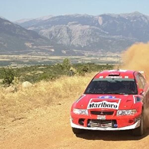 Tommi Makinen (FIN) Mitsubishi Lancer. World Rally Championship, Acropolis Rally, 14-17 June 2001