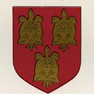 Coat of arms of the Diocese of Hereford. From Cathedrals, published 1926