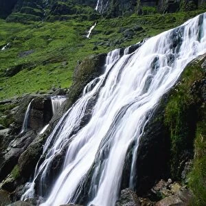 Comeragh Mountains, County Waterford, Ireland; Mountain Waterfall