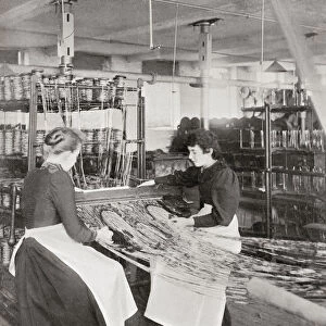 Crossleys Carpets Weaving Works, Halifax, Yorkshire, England In The Late 19Th Century. From Picturesque History Of Yorkshire, Published C. 1900