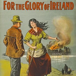 First World War Chromolithographic Recruiting Poster Printed In Dublin And Aimed At Convincing Young Irishmen To Join The Army