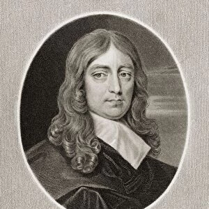 John Milton 1608-1674. English Poet. From The Book "Gallery Of Portraits"Published London 1833