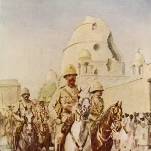 Lord Kitchener Entering Omdurman, Khartoum, Sudan, After The Battle, 1898. After A Painting By Charles M. Sheldon. Field Marshal Horatio Herbert Kitchener, 1st Earl Kitchener, 1850