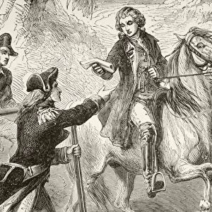 Major John Andre Is Captured By John Paulding, David Williams, And Isaac Van Wart During The American Revolutionary War. From A 19Th Century Illustration