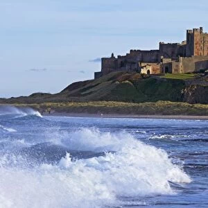 View From Ocean Of Bamburgh Castle
