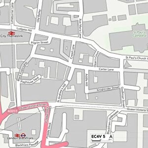 City of London EC4V 5 Map