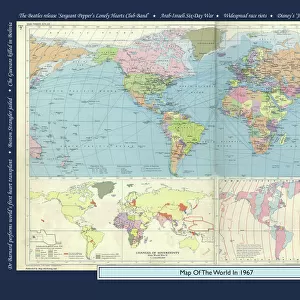 Historical World Events map 1967 US version