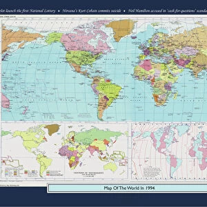 Historical World Events map 1994 UK version